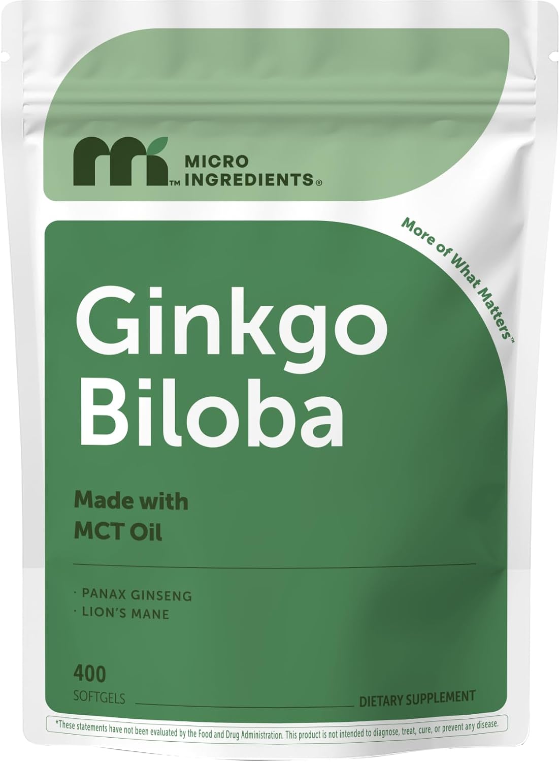 GINKGO BILOBA 120 MG CON KOREAN GINSENG 50 MG MICROINGREDIENTS 400 CAPSULAS