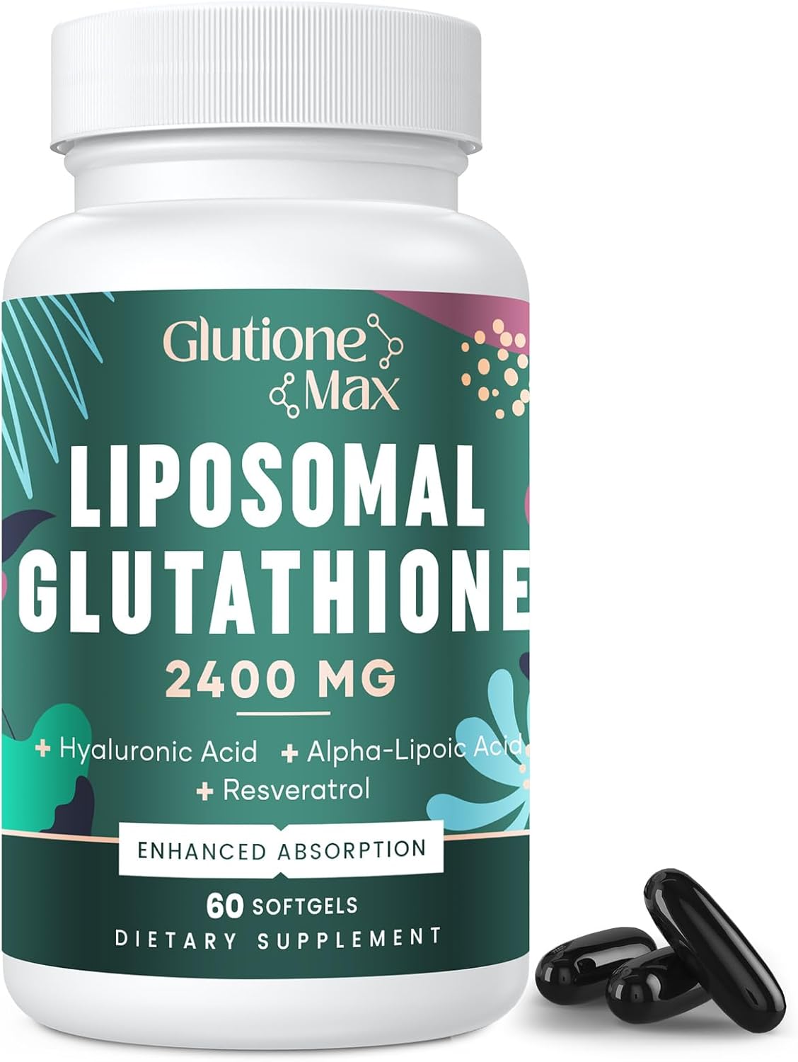 GLUTATION LIPOSOMAL COMPLEX 2400 MG 60 CÁPSULAS BLANDAS NO GMO GLUTIONE MAX