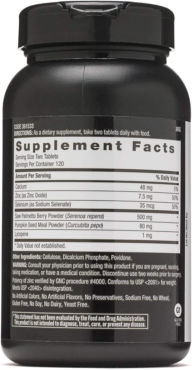 SAW PALMETTO (SERENOA REPENS) 500 MG 240 TABLETAS GNC