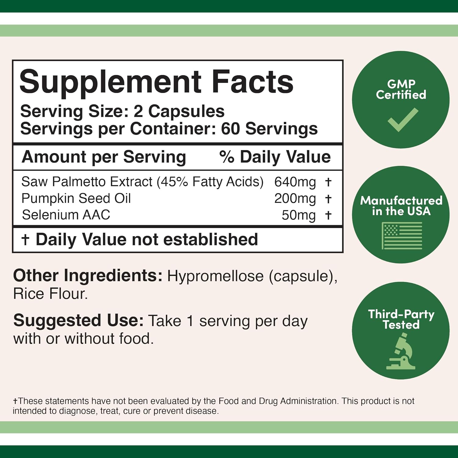 PROSTATE SUPPORT COMPLEX 3 EN 1 CON SAW PALMETTO DOUBLE WOOD 640 MG 120 CAPSULAS