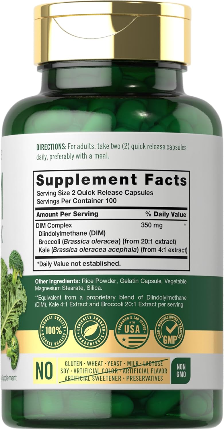 DIM CARLYLE 350 MG 200 CAPSULAS DE LIBERACION RAPIDA NO GMO