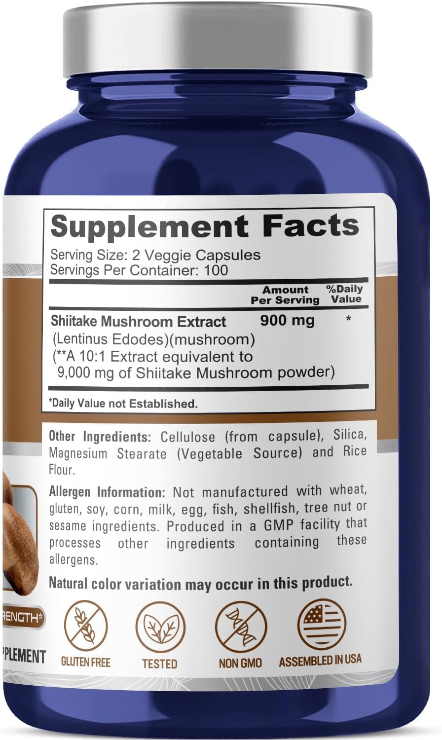 HONGO SHIITAKE NUSAPURE 9000 MG 200 CAPSULAS
