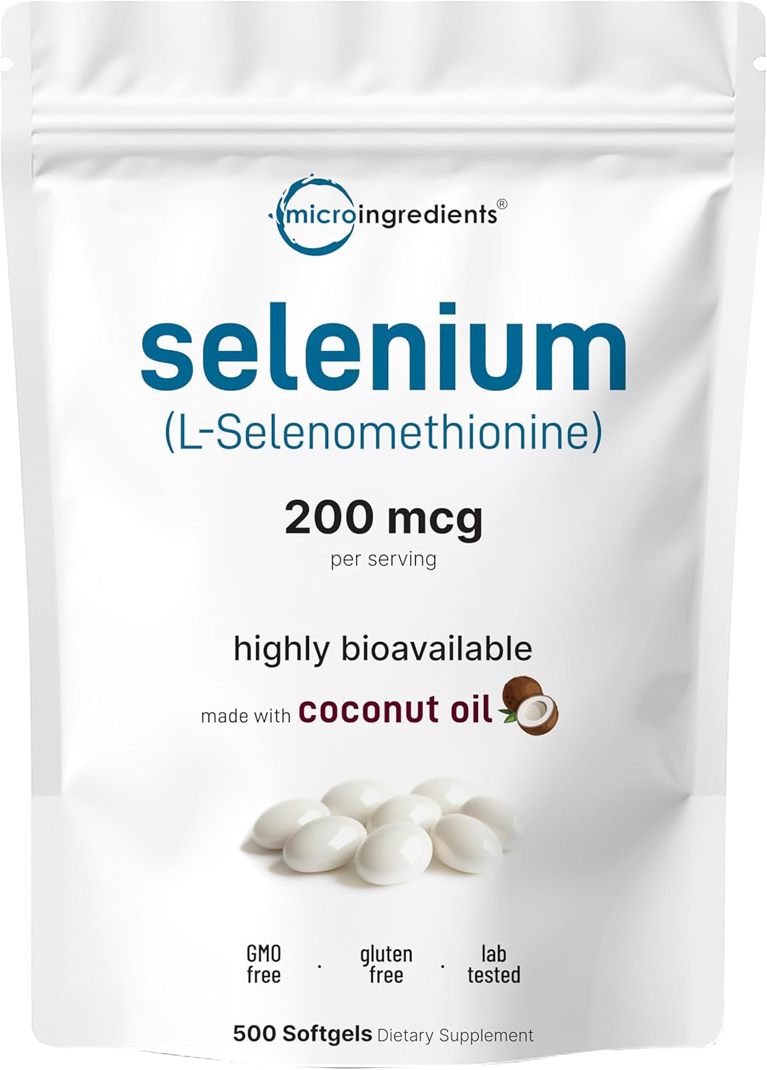 SELENIO 200 MCG MICROINGREDIENTS 500 CAPSULAS BLANDAS NO GMO