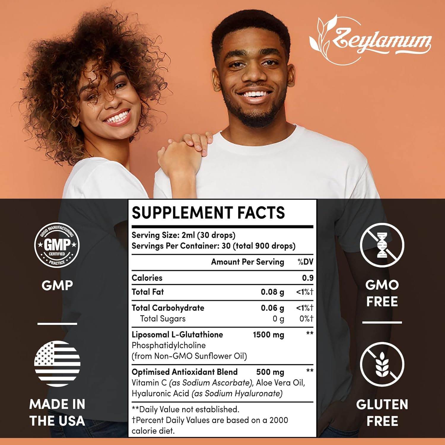 GLUTATION LIPOSOMAL 2000 MG 60 ML SIN GMO ZEYLAMUM GLUTATHIONE