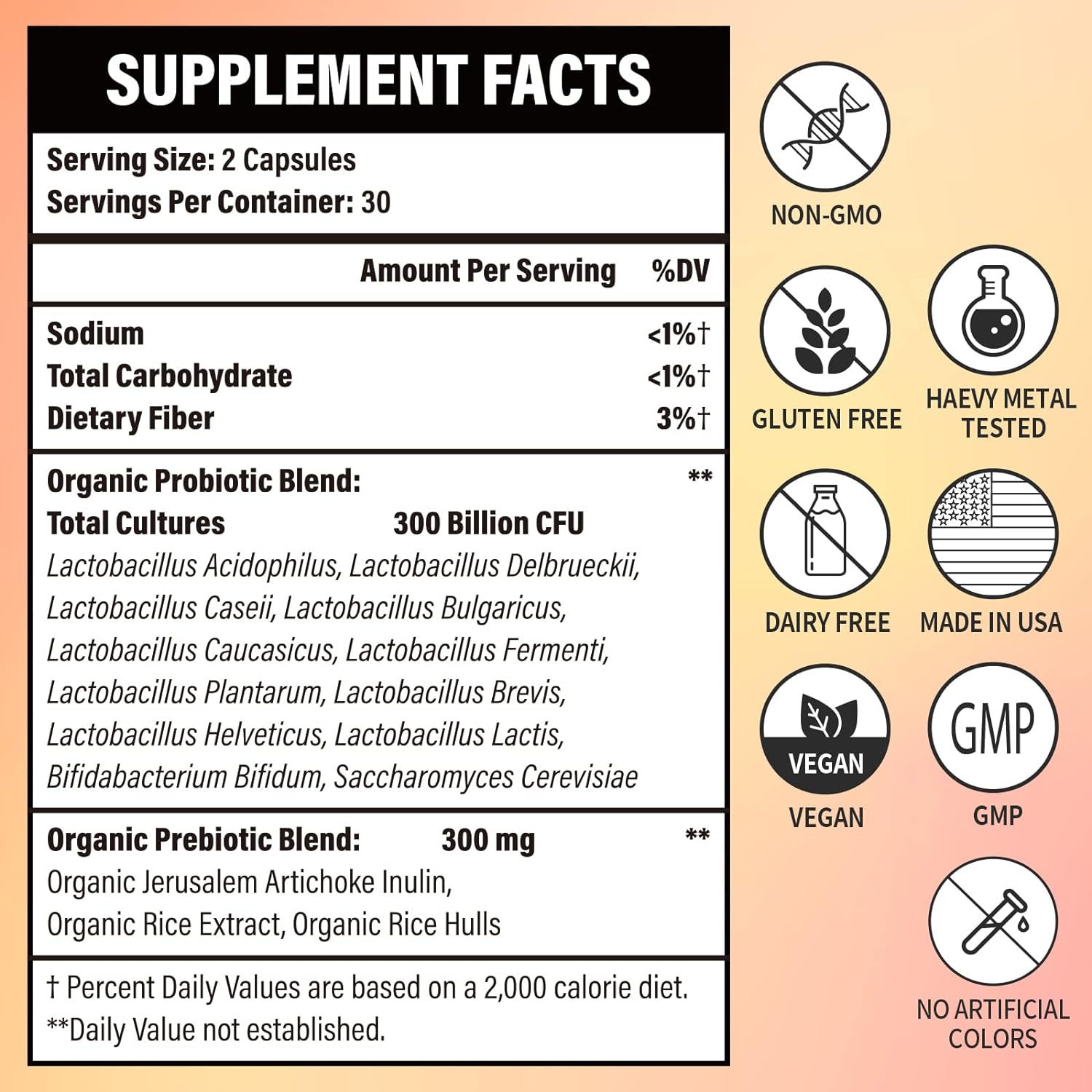 PROBIOTICOS 300 BILLONES CFU 12 CEPAS 60 CAPSULAS SING GMO VEGANO LIFEATLAS