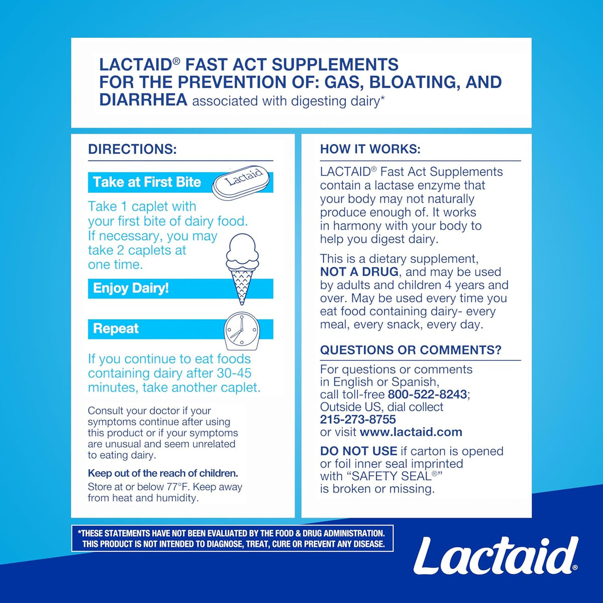 LACTAID 96 CAPSULAS FAST ACT