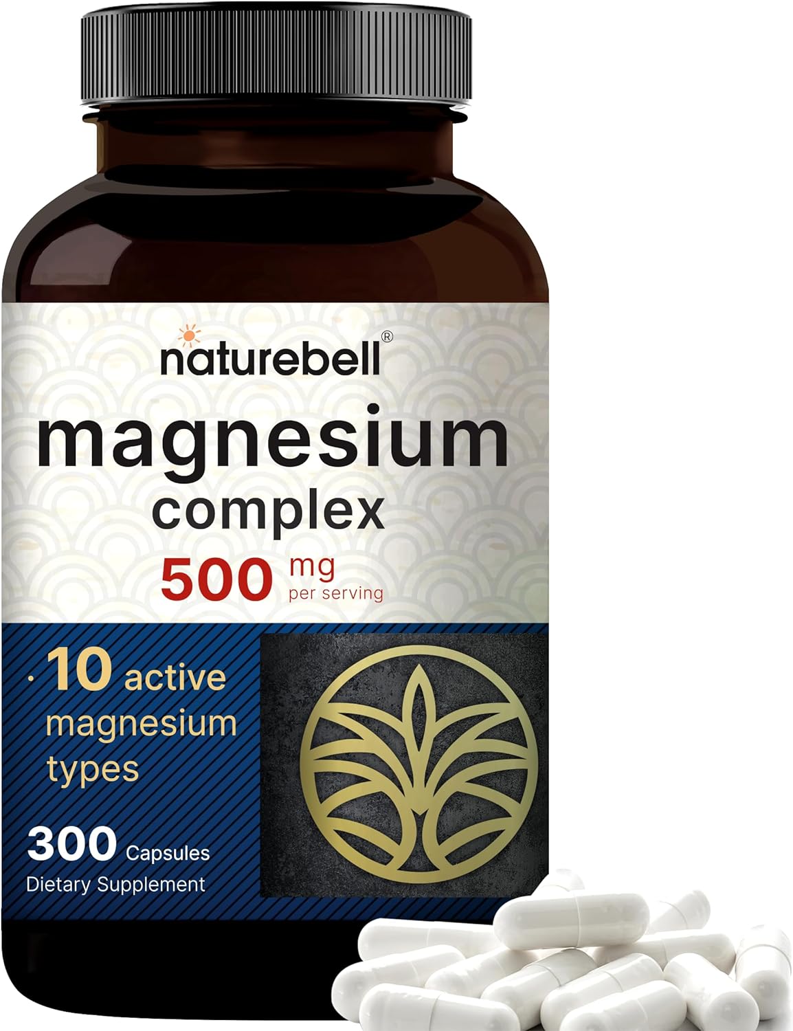MAGNESIO COMPLEX 10 EN 1 NATUREBELL 500 MG 300 CAPSULAS NO GMO