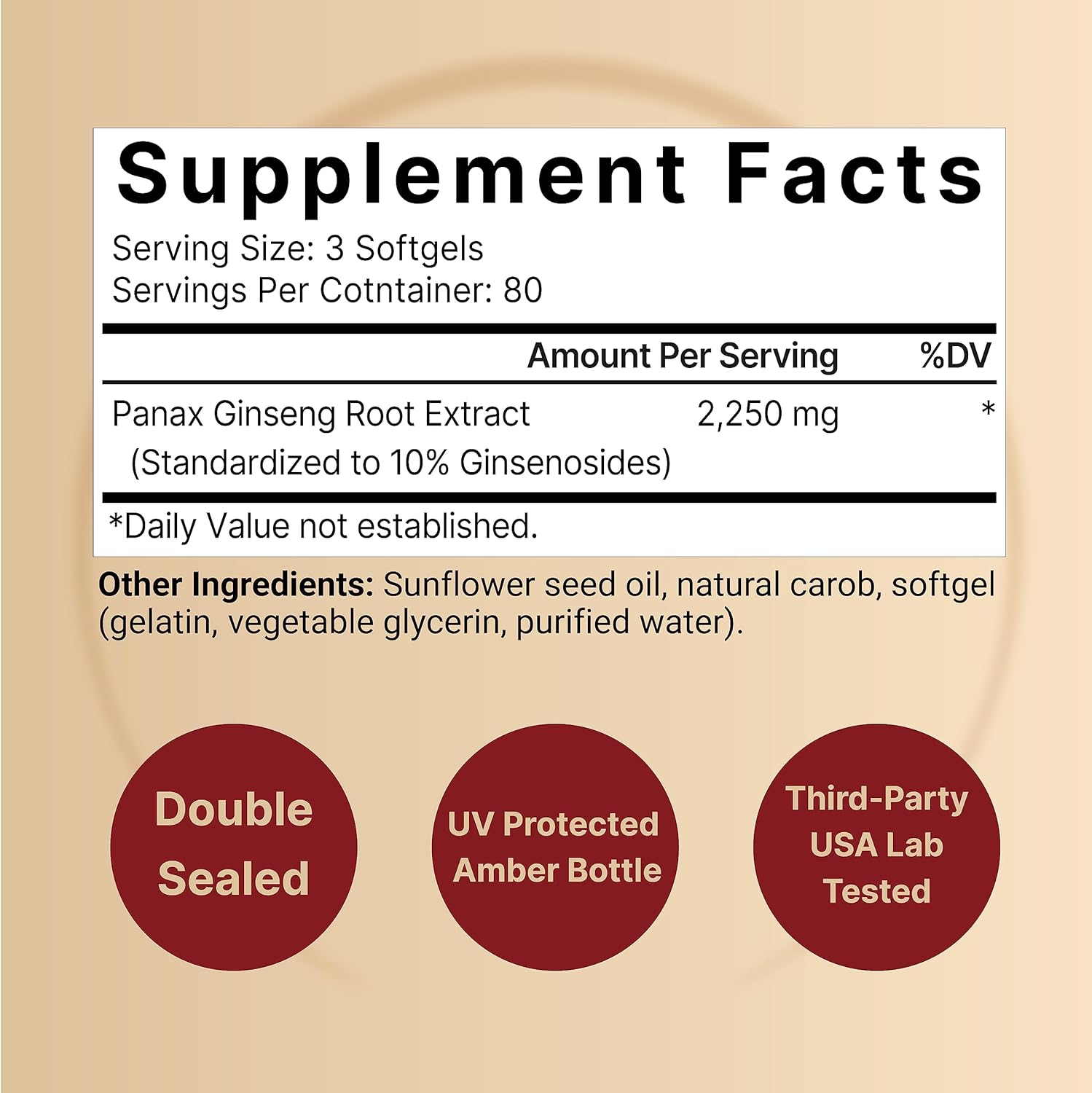 GINSENG ROJO COREANO NATUREBELL 2,250 MG 240 CAPSULAS BLANDAS