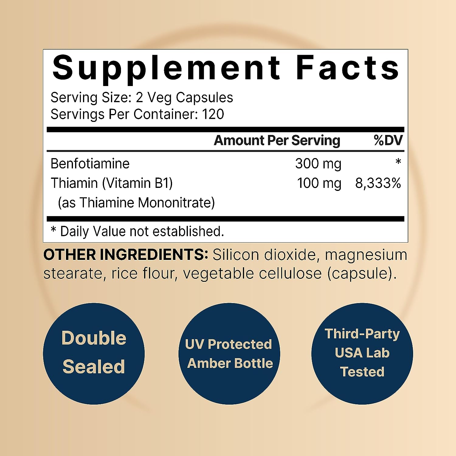 BENFOTIAMINA + TIAMINA NATUREBELL 400 MG 240 CAPSULAS