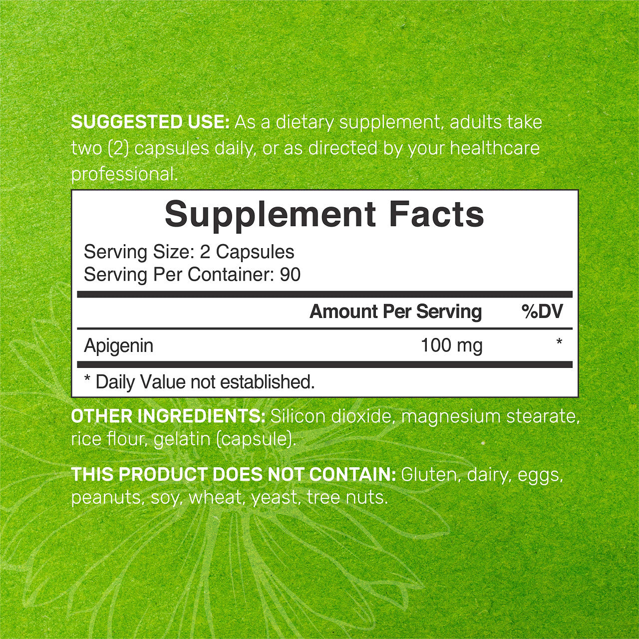 APIGENINA DEAL 100 MG 180 CAPSULAS SIN GMO