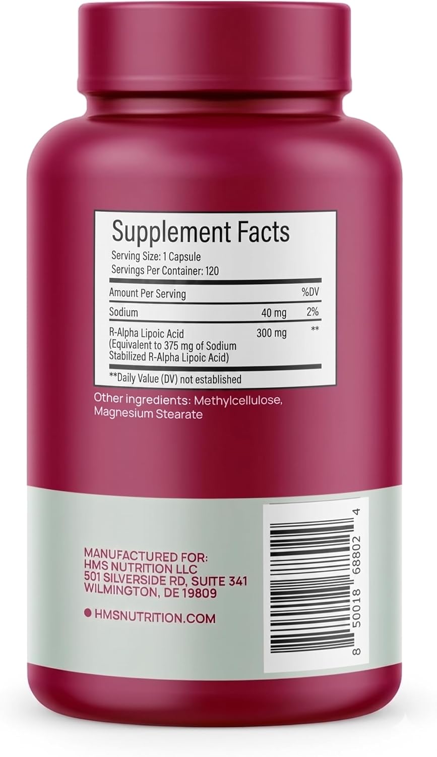 ACIDO LIPOICO 300 MG 120 CAPSULAS VEGANO HMS NUTRITION