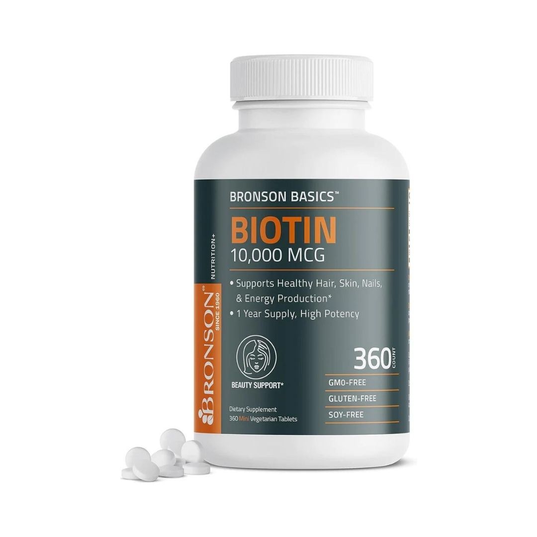 BIOTINA 10000 MCG 360 TABLETAS SIN GMO BRONSON
