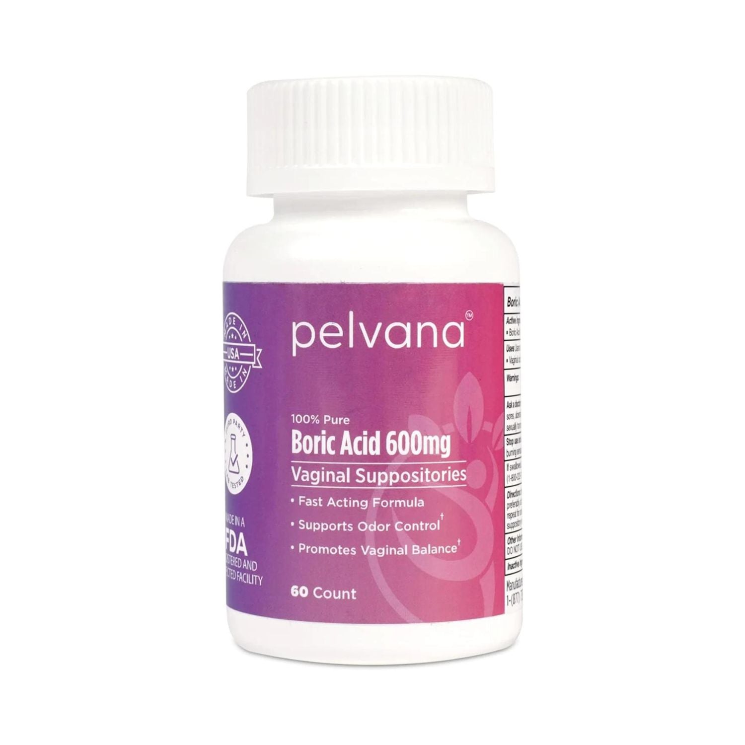 ACIDO BORICO 600 MG 60 CAPSULAS SIN GMO VEGANO PELVANA