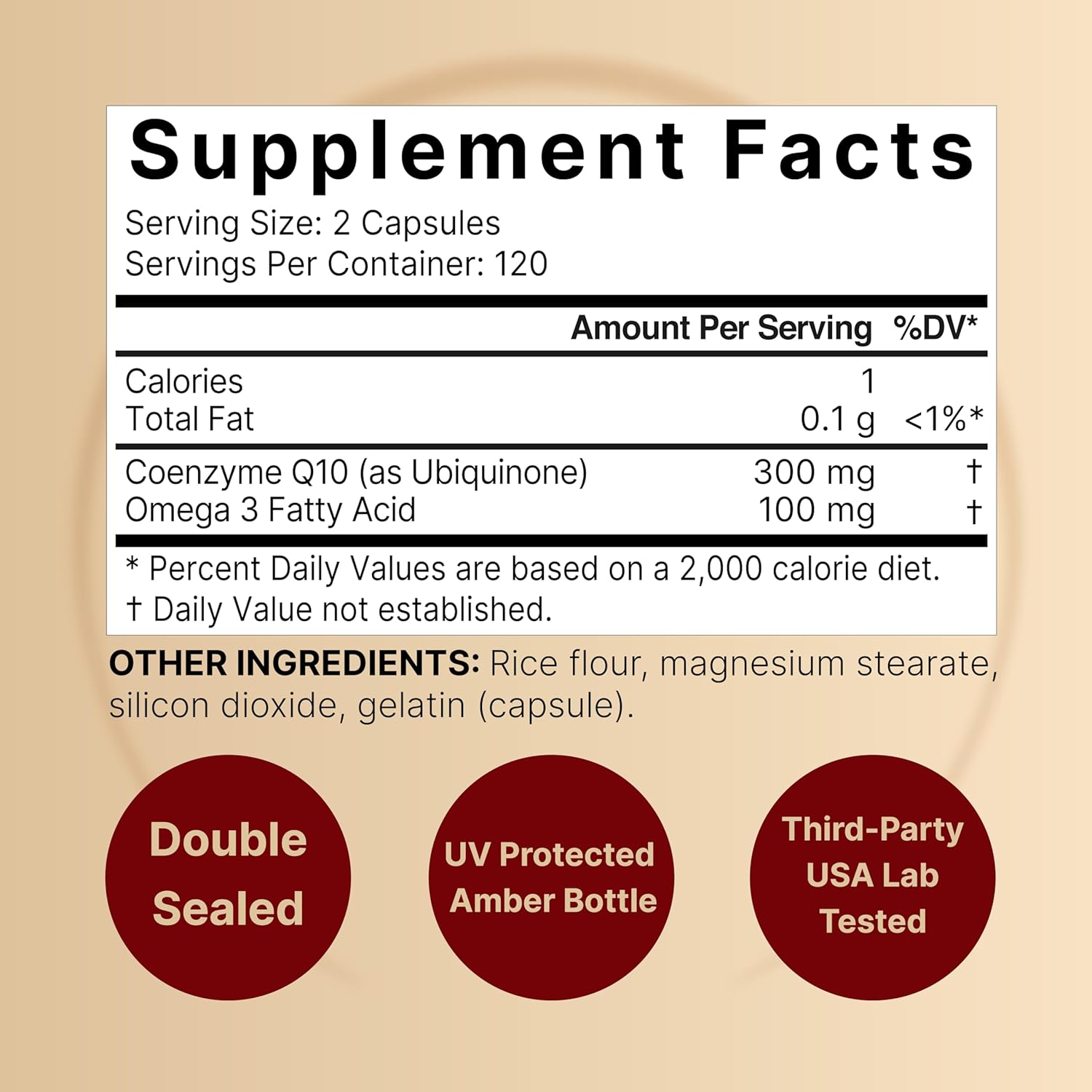 COENZIMA Q10 300 MG UBIQUINONA COQ10 CON OMEGA 3 100 MG NATUREBELL 240 CAPSULAS SIN GMO