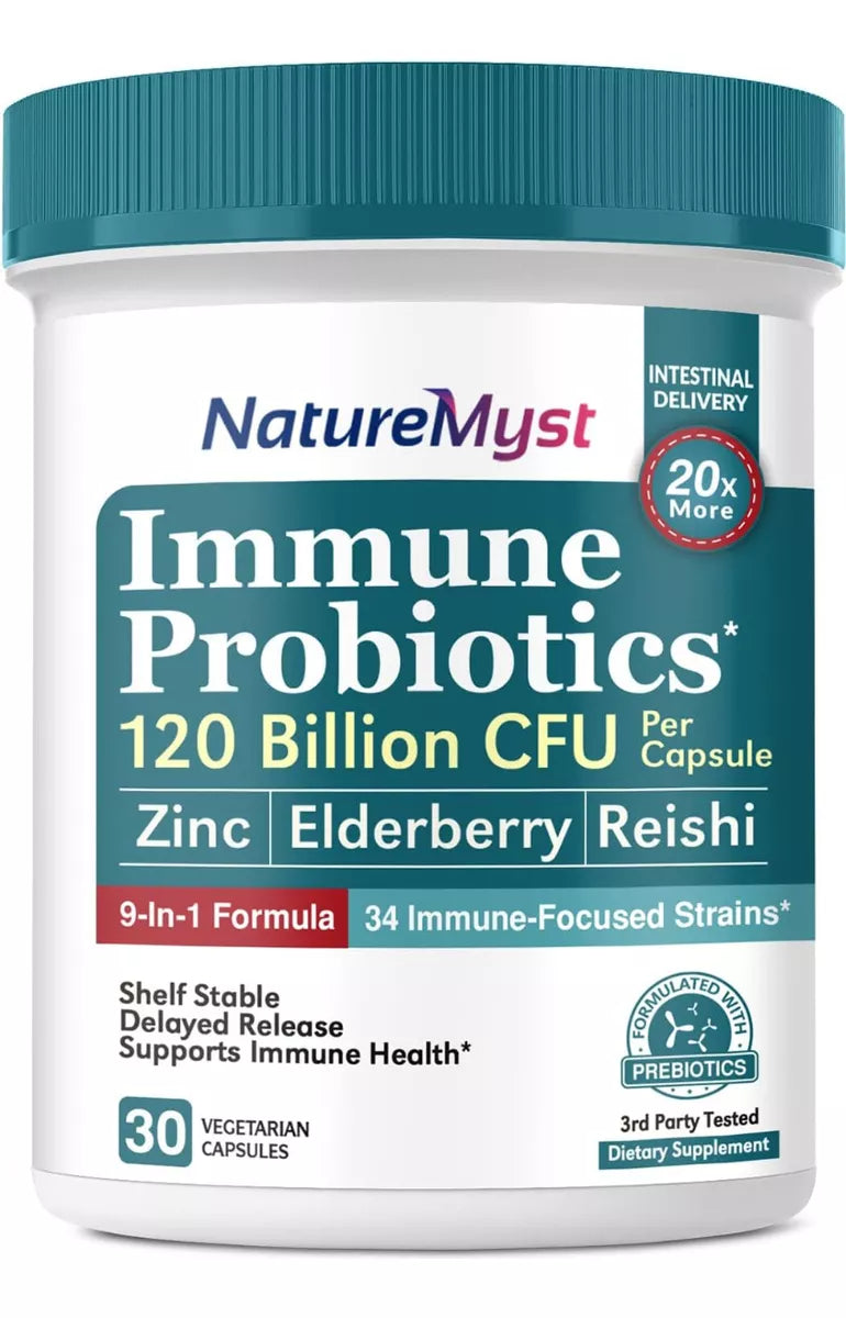 INMUNE PROBIOTICOS COMPLEX 120 BILLONES CFU 34 SEPAS 30 CAPSULAS VEGETALES SIN GMO NATUREMYST