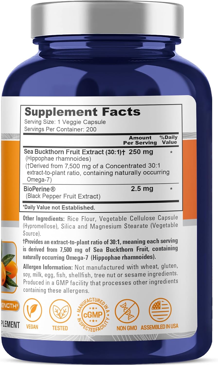 ESPINO CERVAL OMEGA 7 NUSAPURE 7500 MG 200 CAPSULAS SEA BUCKTHORN