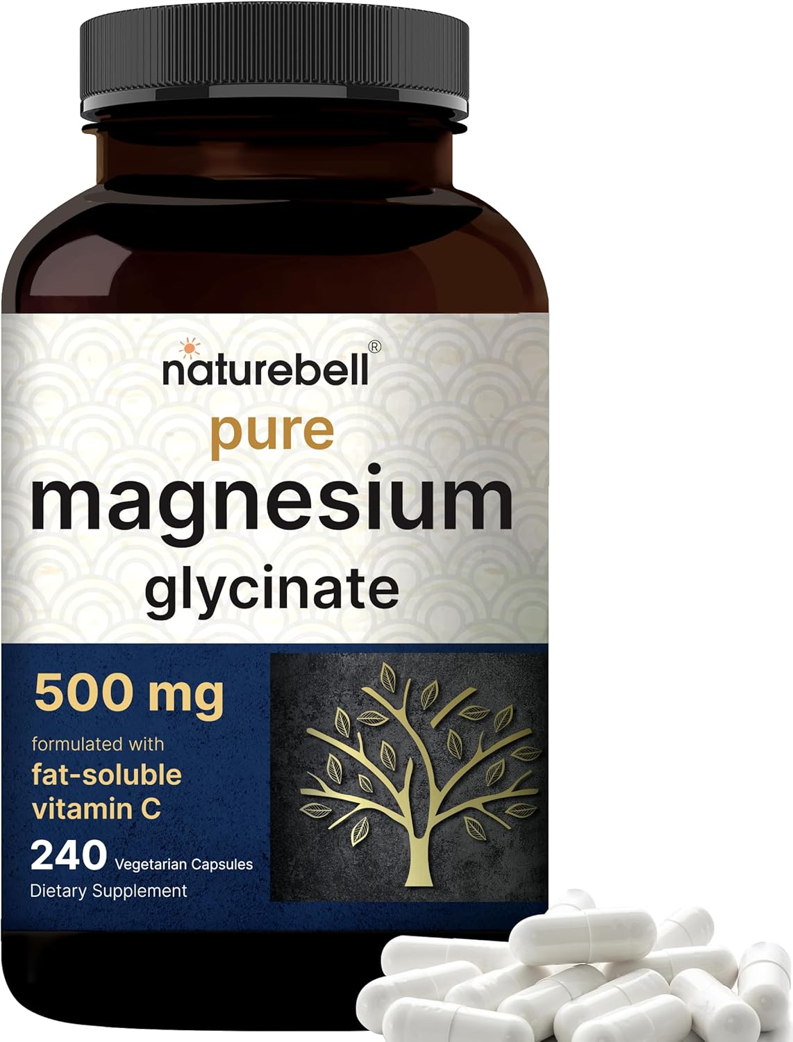 GLICINATO DE MAGNESIO NATUREBELL 500 MG 240 CAPSULAS MAGNESIUM GLYCINATE