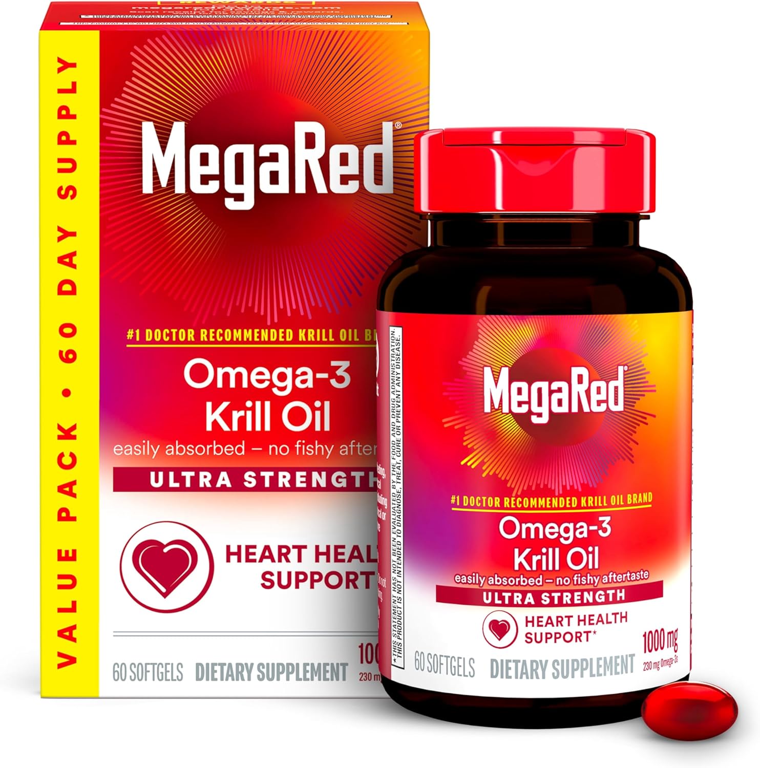KRILL OIL ANTARCTIC 1,000 MG MEGARED 60 CAPSULAS BLANDAS