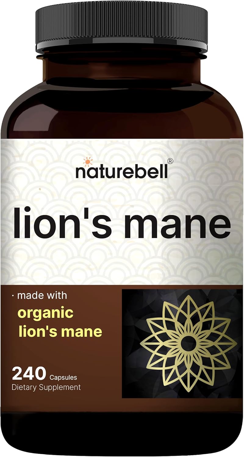 MELENA DE LEÓN 9000 MG NATUREBELL 240 CÁPSULAS NO GMO LIONS MANE