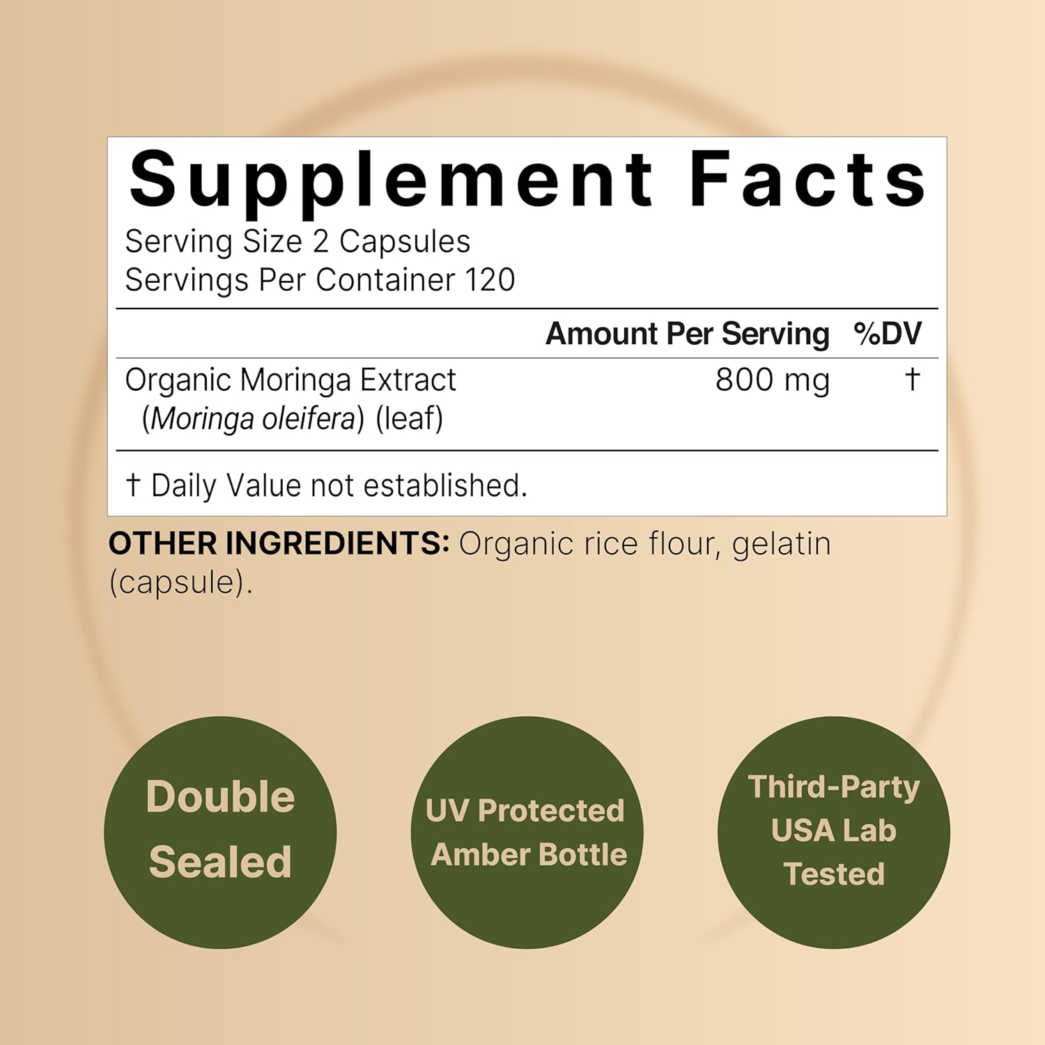 MORINGA NATUREBELL 800 MG 240 CÁPSULAS