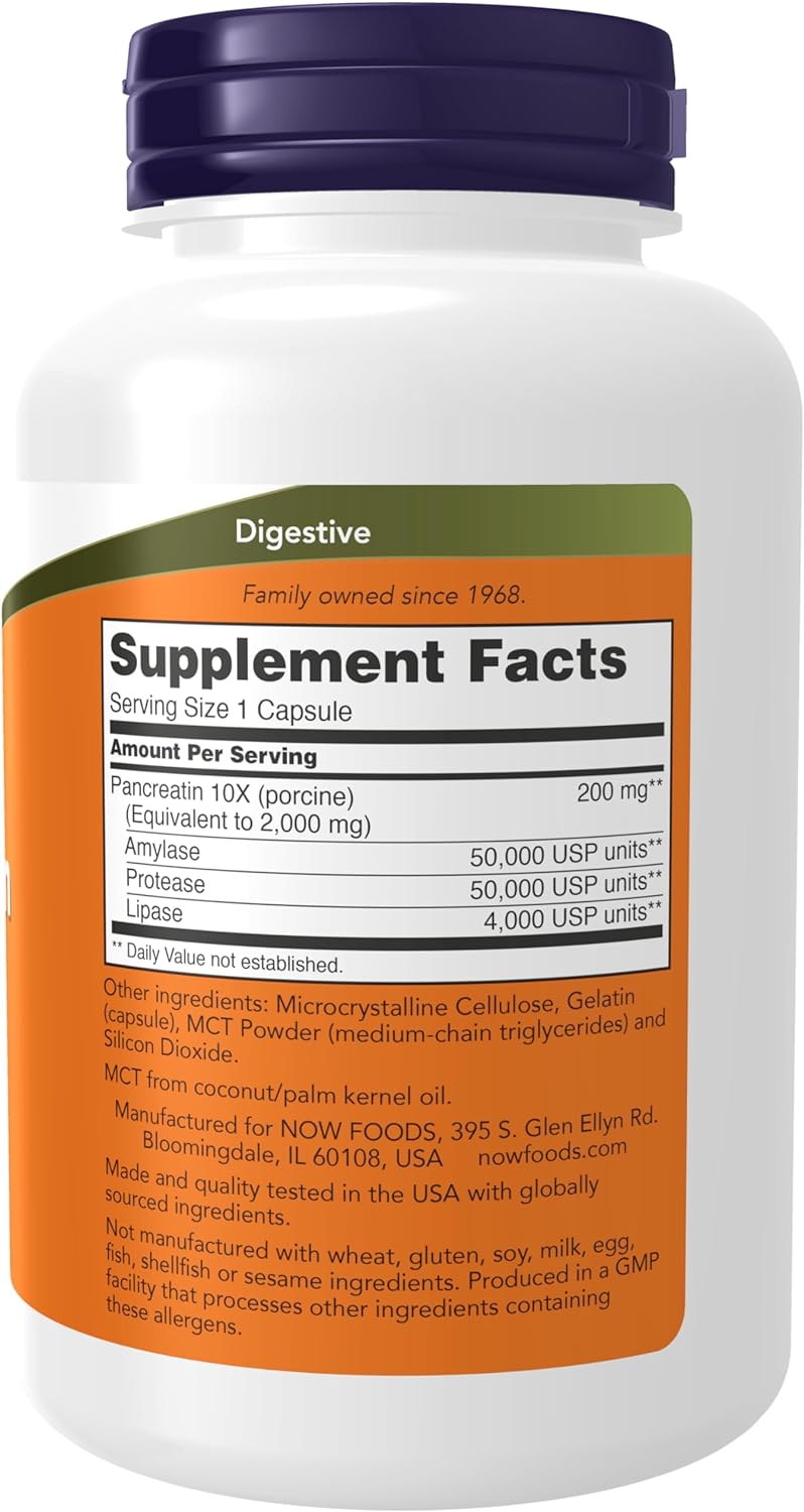 PANCREATINA NOW 2000MG 250 CAPSULAS