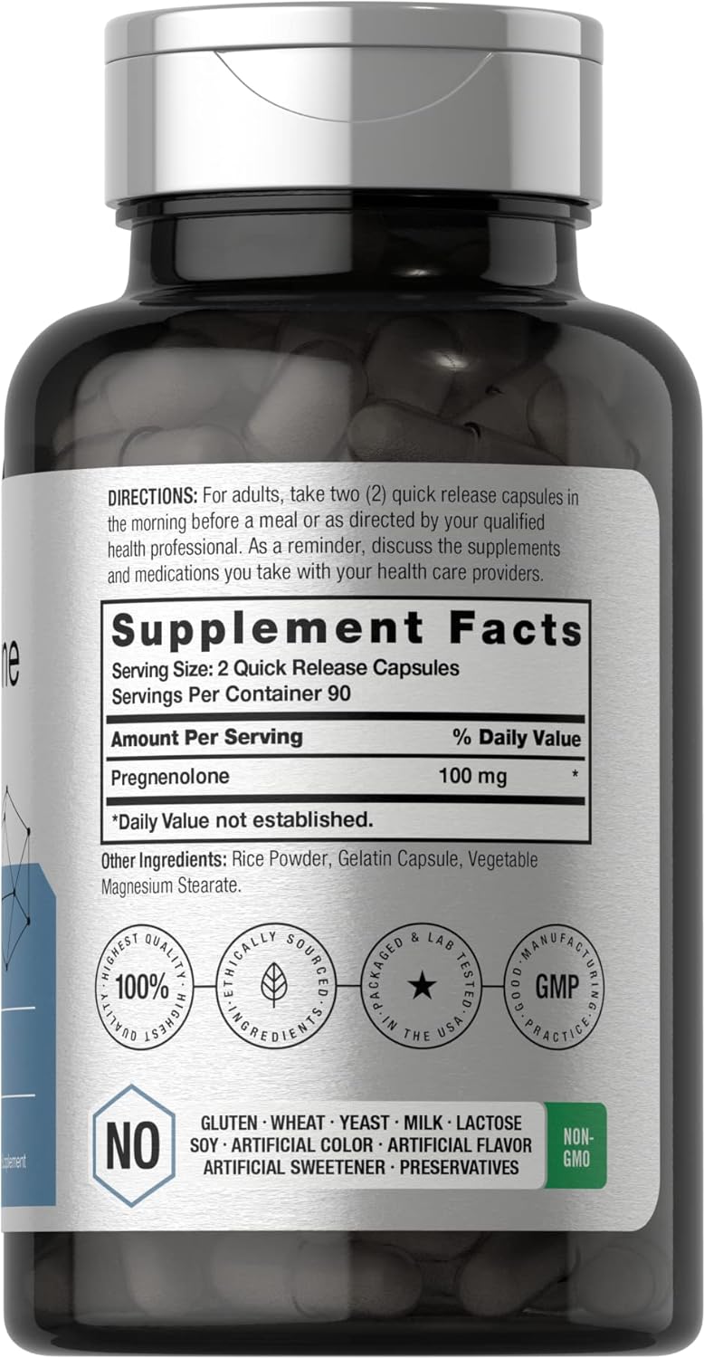 PREGNENOLONA HORBAACH 100 MG 180 CÁPSULASNO GMO