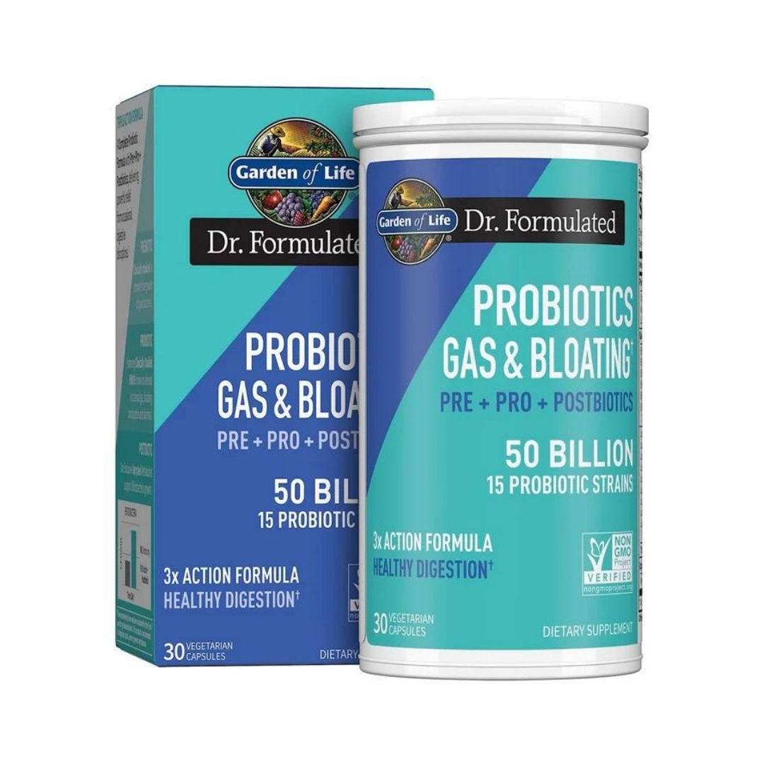 PROBIOTICOS Y PREBIOTICOS 15 CEPAS 50 BILLONES CFU 30 CAPSULAS GARDEN OF LIFE