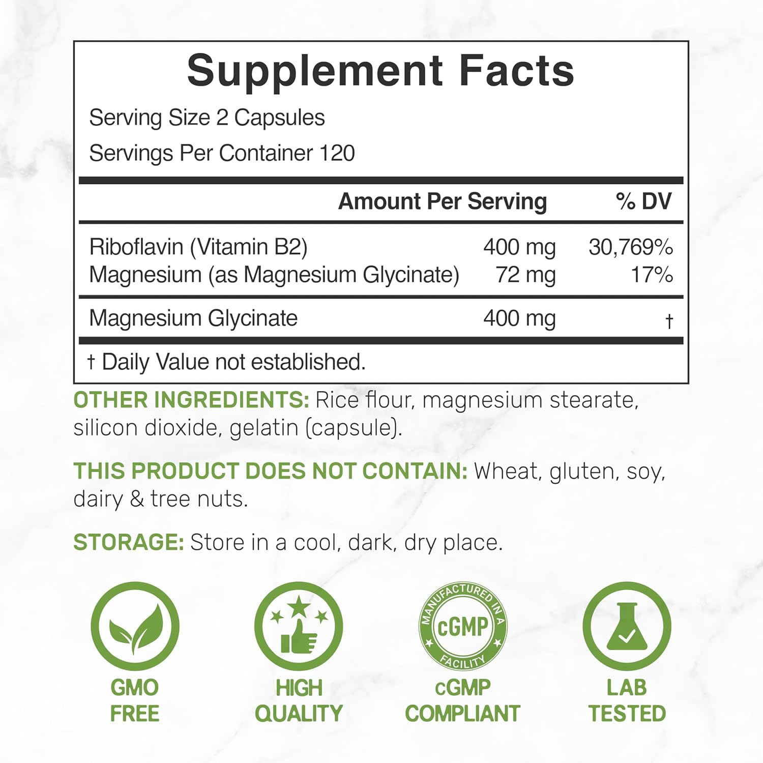 VITAMINA B2 + MAGNESIO DEAL 400 MG 240 CAPSULAS SIN GMO