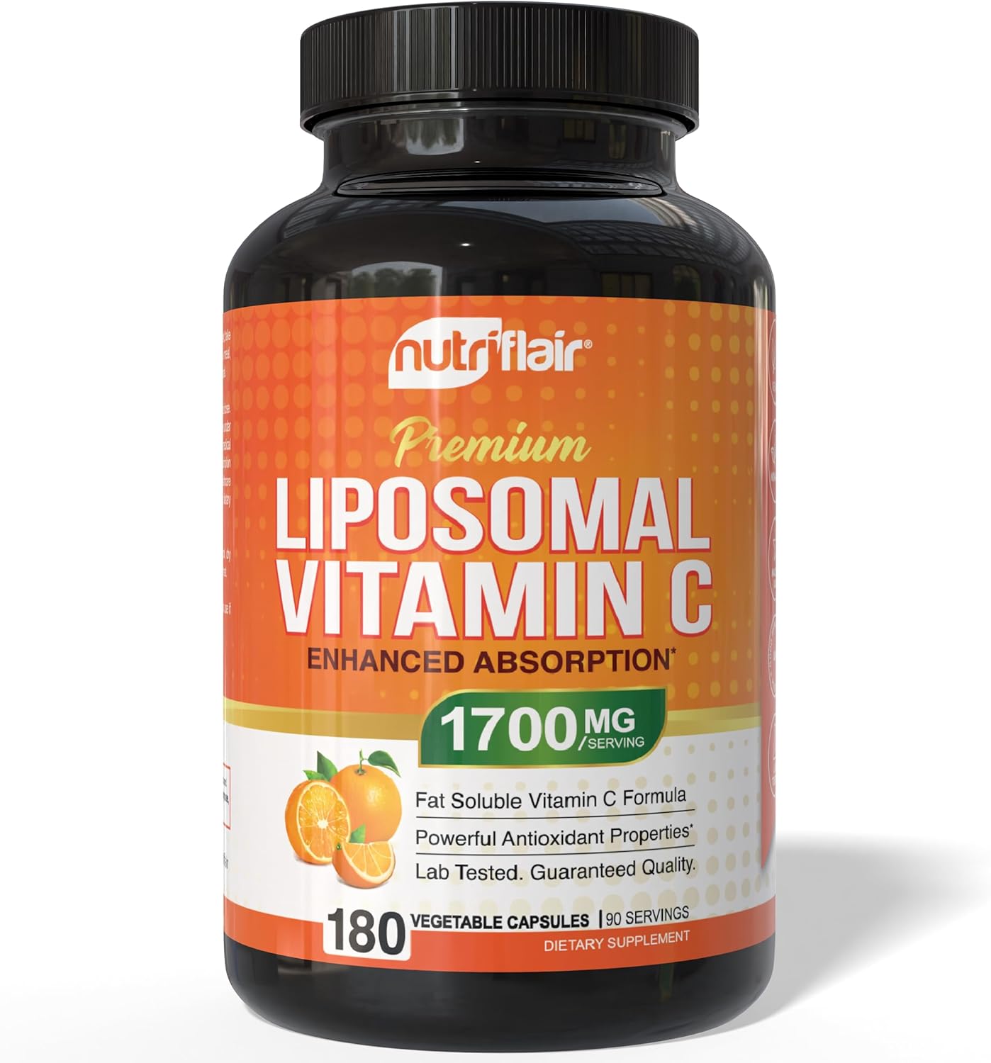 VITAMINA C LIPOSOMAL 1,700 MG 180 CAPSULAS VEGETALES SIN GMO NUTRIFLAIR