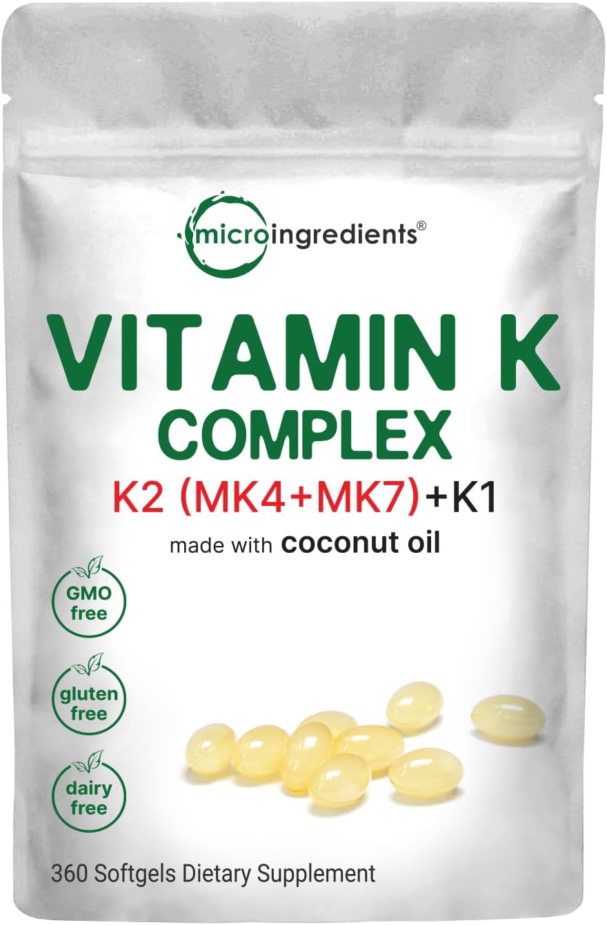 VITAMINA K2 Mk7 Mk4 1500 MCG 360 CAPSULAS SIN GMO MICROINGREDIENTS