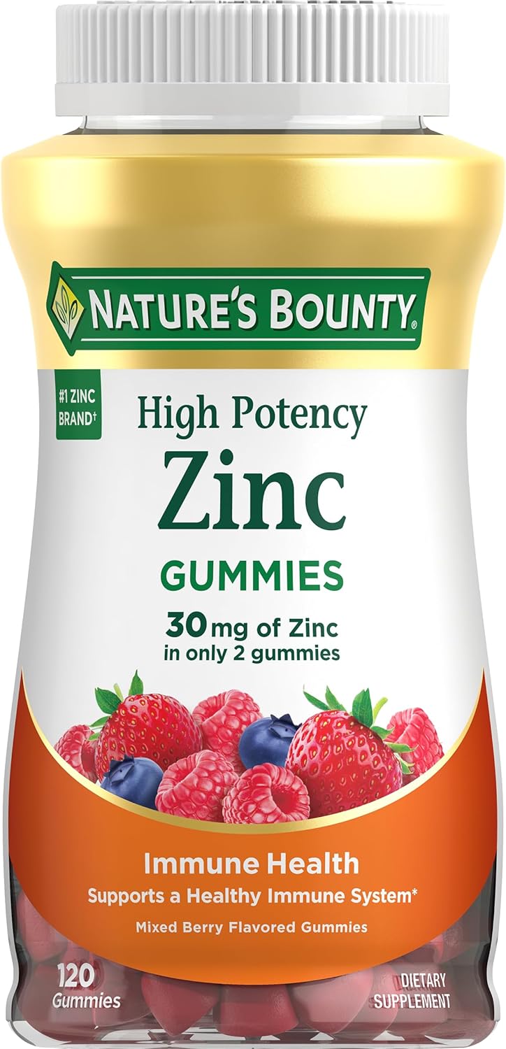 ZINC 30MG 120 GOMITAS SIN GMO NATURES BOUNTY