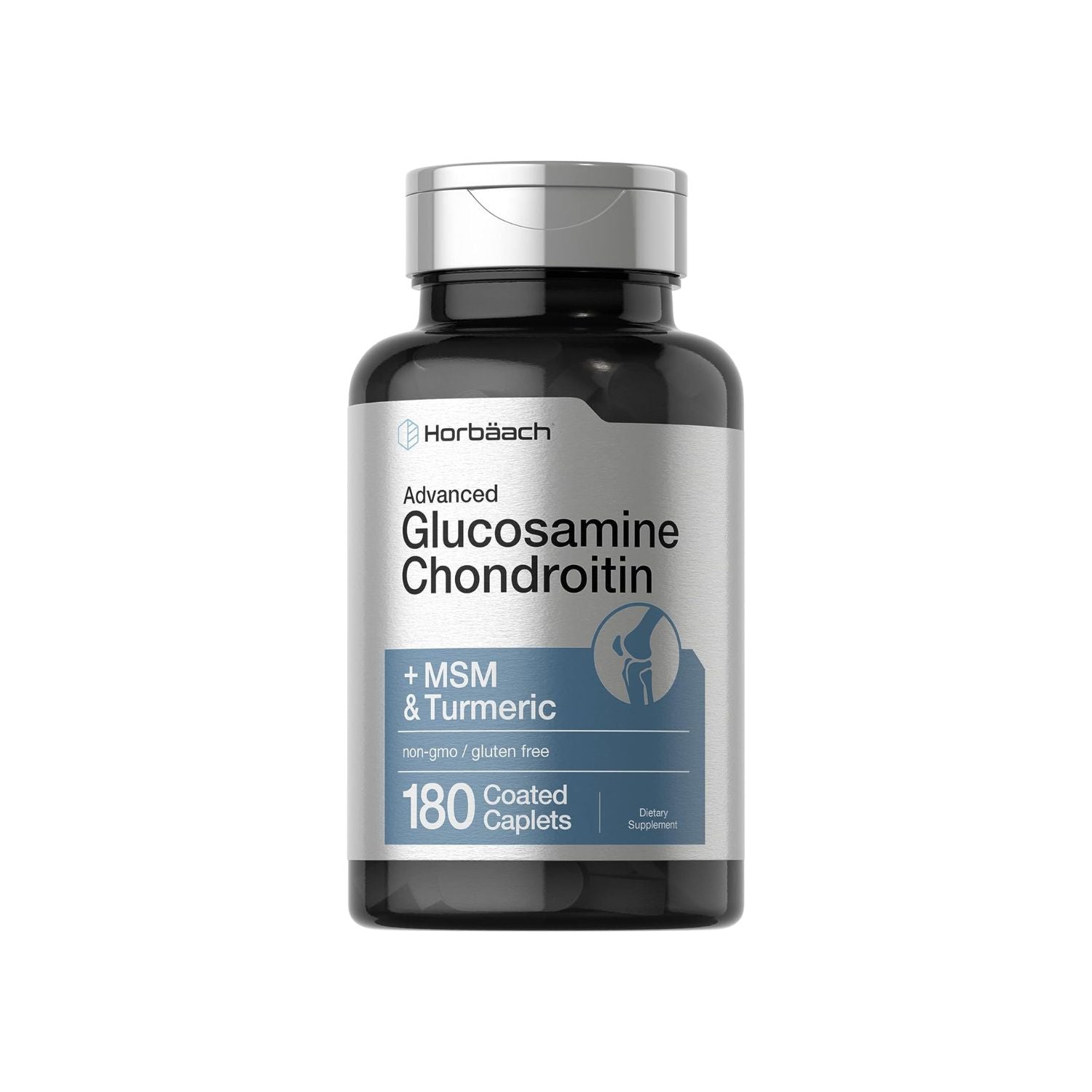 GLUCOSAMINA CONDROITINA MSM CON CURCUMA HORBBAACH 2700 MG 180 TABLETAS GLUCOSAMINE CHONDROITIN MSM WITH TURMERIC