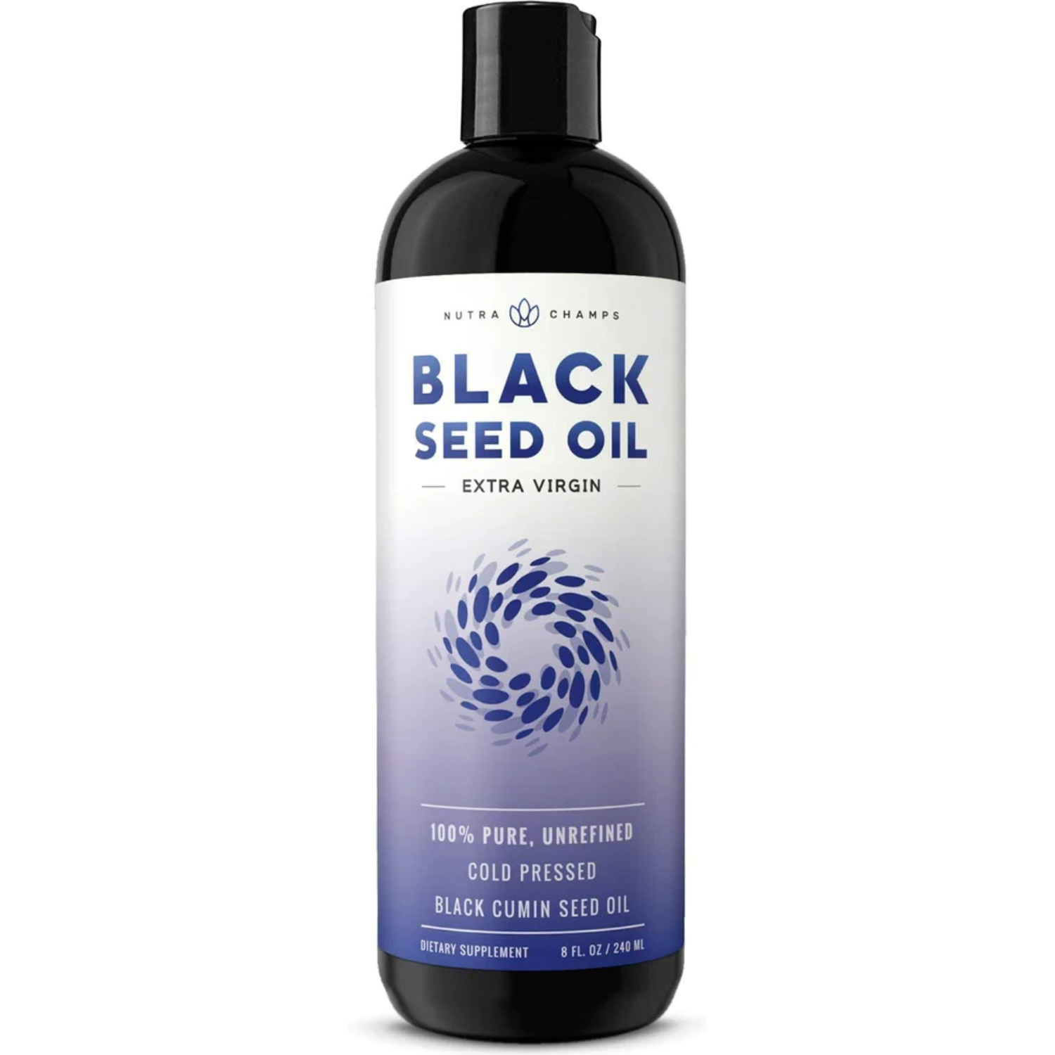 ACEITE DE SEMILLA NEGRA 100% PURO 240 ML SIN GMO VEGANO NUTRA CHAMPS BLACK SEED OIL