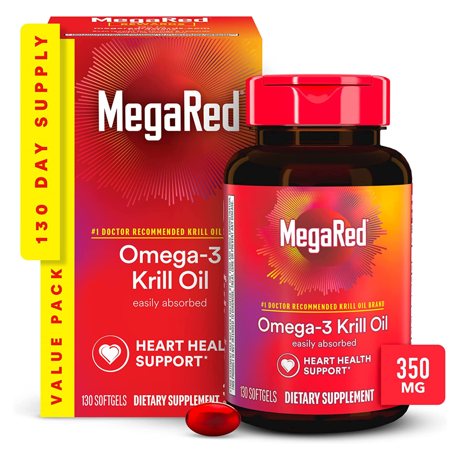 KRILL OIL ANTARCTIC CON EPA 950 MG Y DHA 24 MG 130 CAPSULAS BLANDAS MEGARED