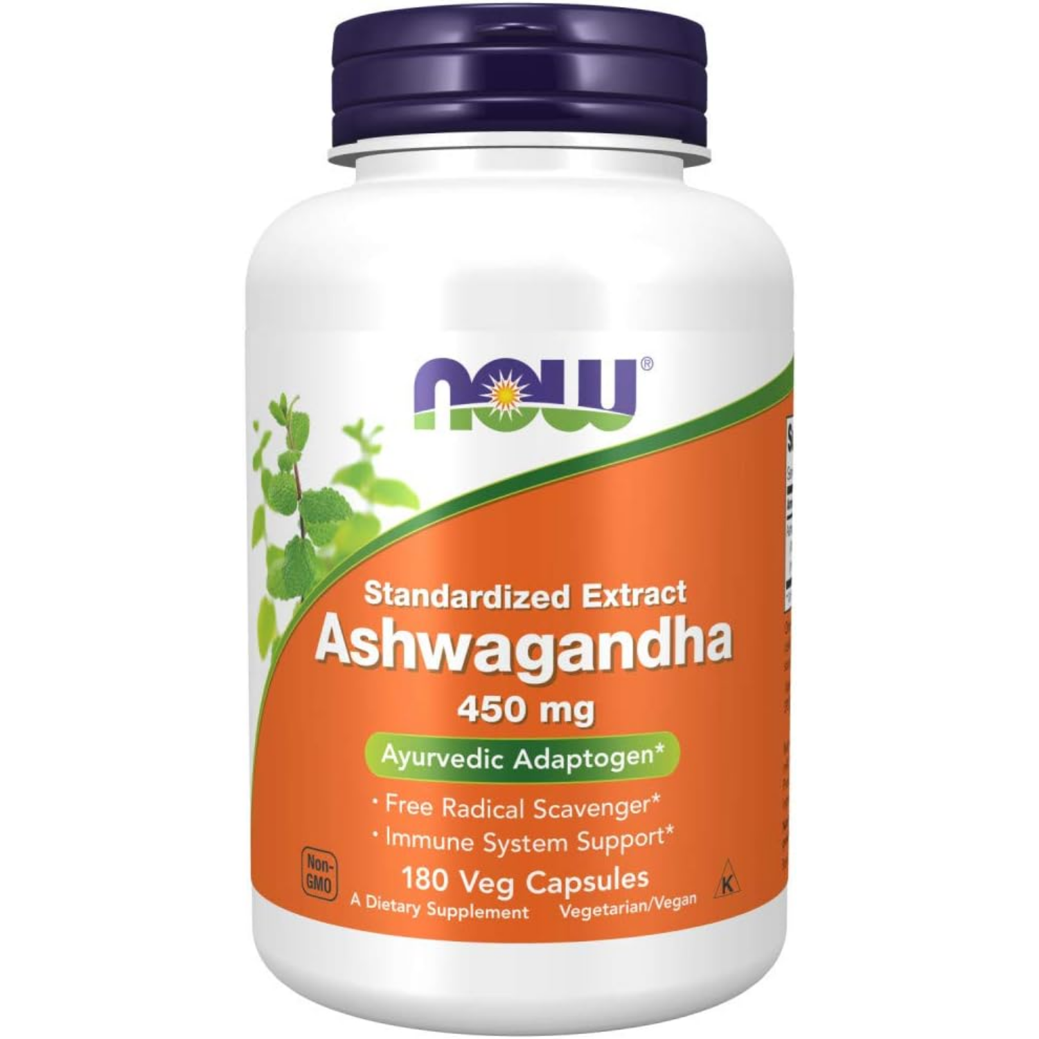 ASHWAGANDHA NOW 450 MG 180 CAPSULAS VEGANO