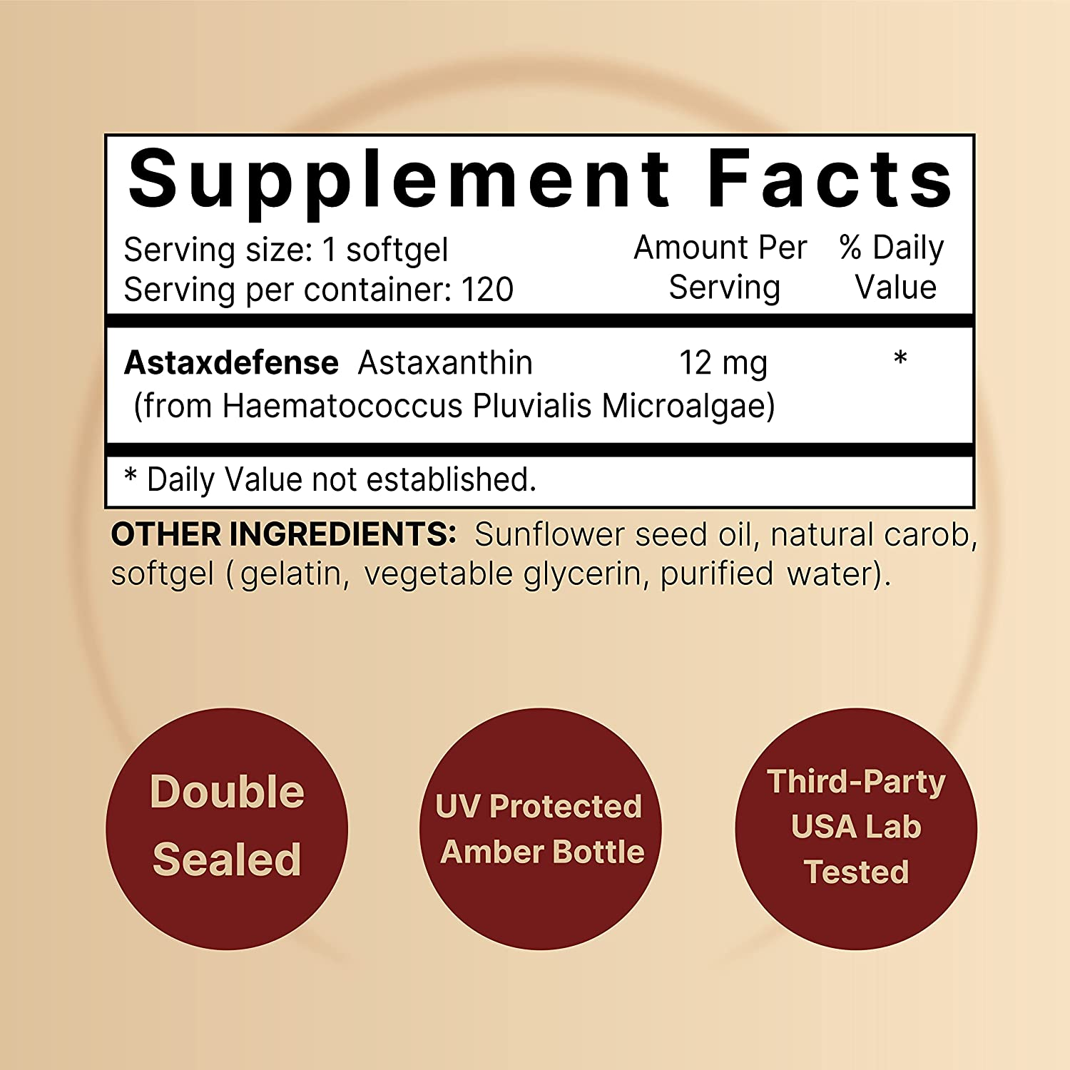 ASTAXANTINA NATUREBELL 12 MG 120 CAPSULAS BLANDAS