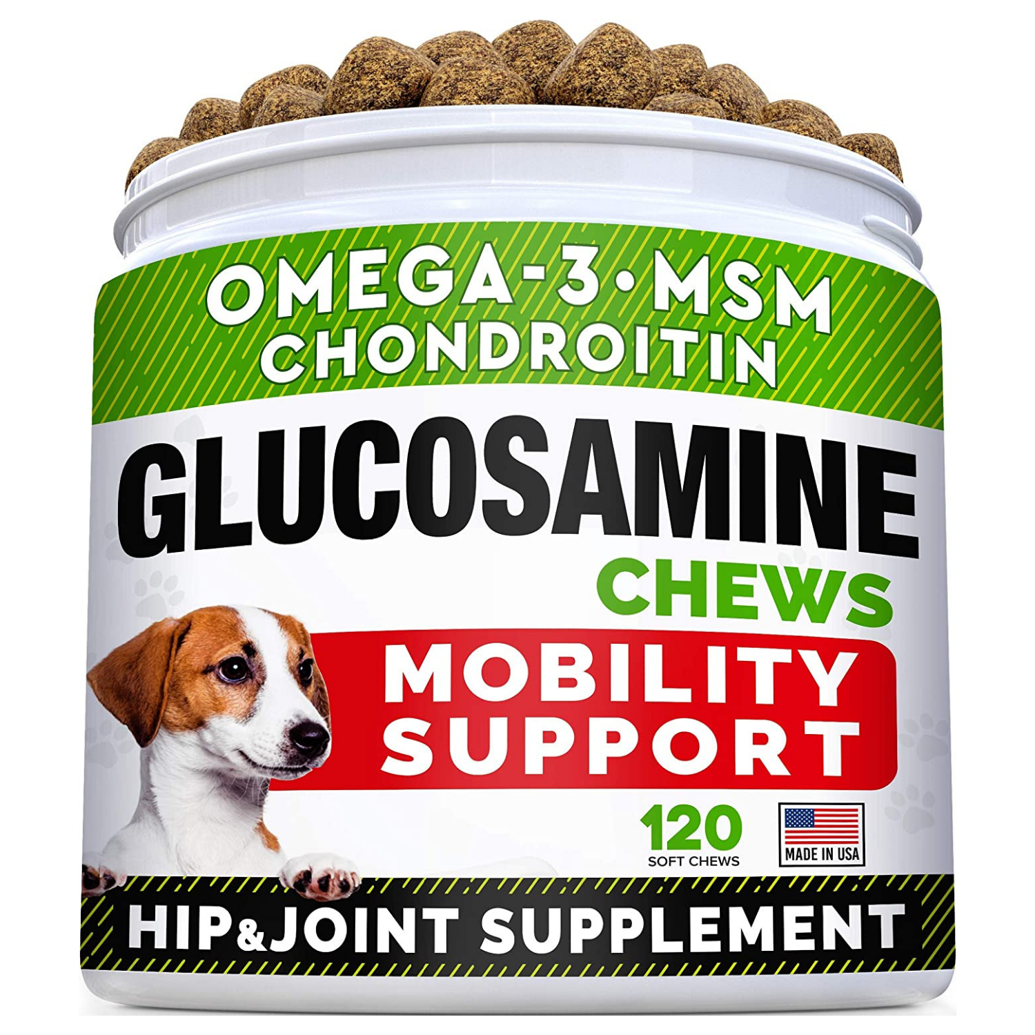 GLUCOSAMINE CHEWS GLUCOSAMINA 30000 MG CON CONDROITINA 3000 MG Y OMEGA 3 108000 MCG 120 CAPSULAS BLANDAS STRELLA LAB