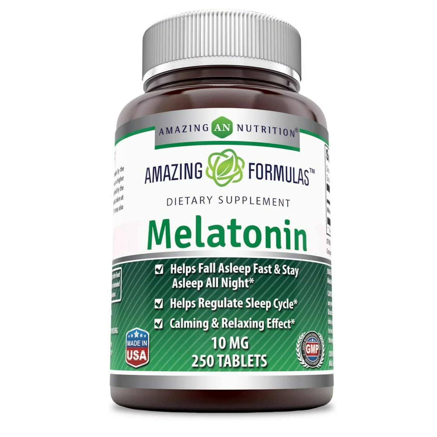 MELATONINA 10 MG 250 TABLETAS AMAZING NUTRITION