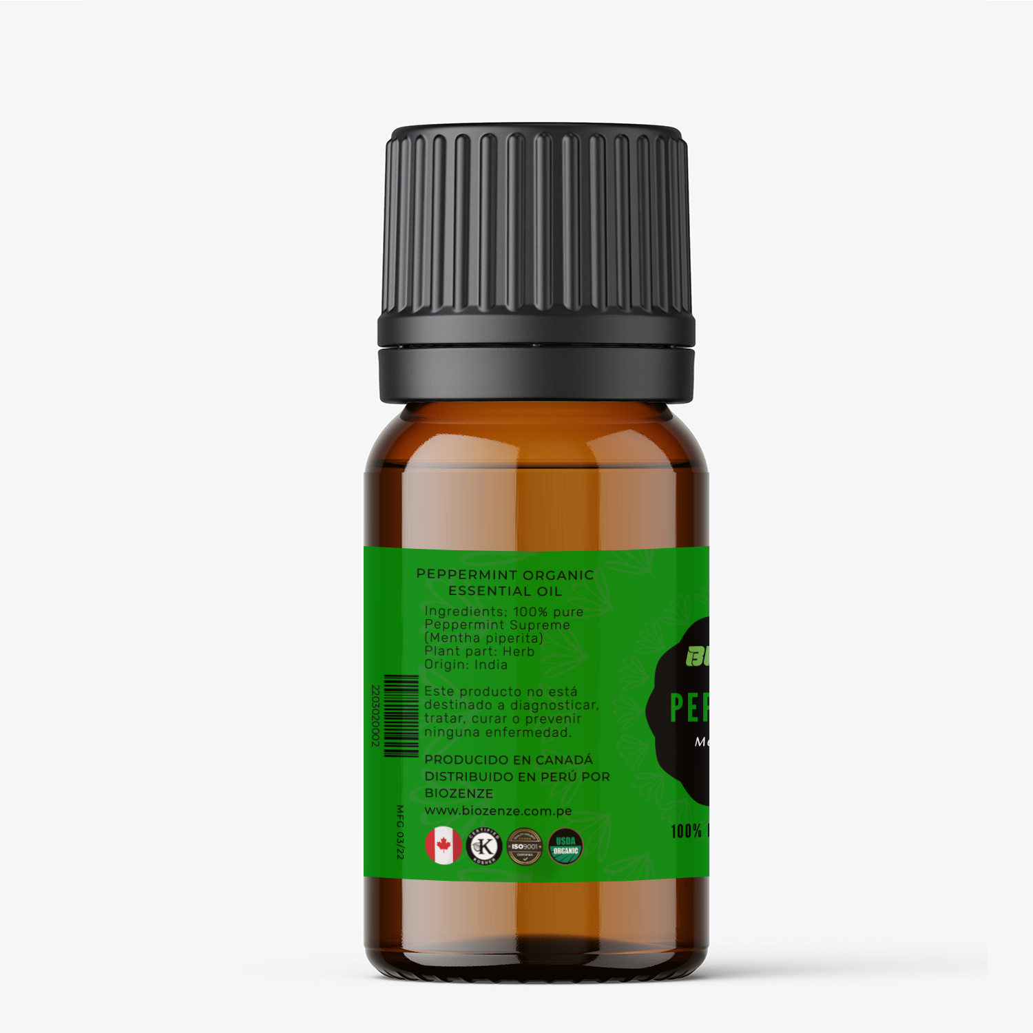 Aceite Esencial de Menta 15ml BIOZENZE 100 PURO% de Canada