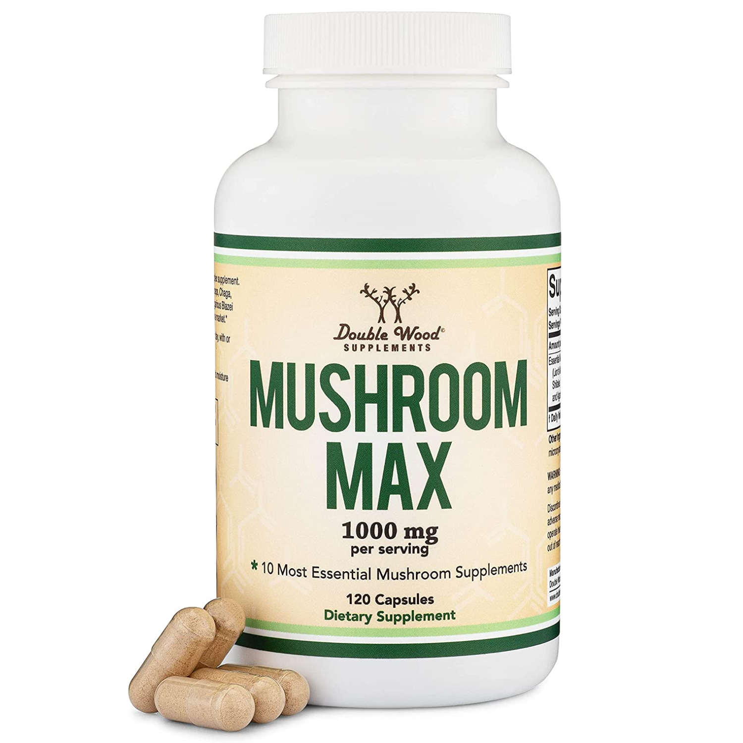 MUSHROOM COMPLEX 1000 MG 120 CAPSULAS DOUBLE WOOD