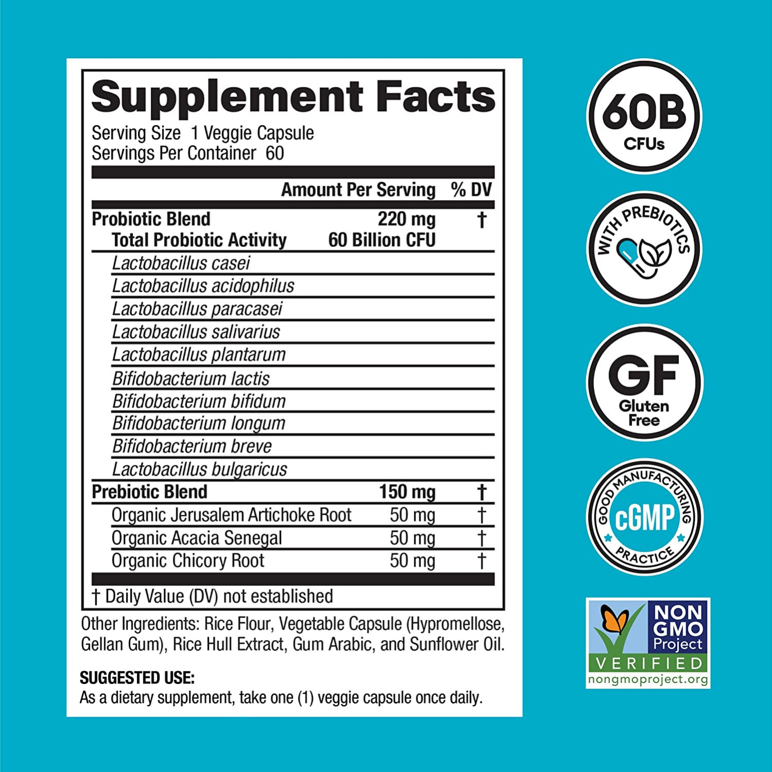 PROBIOTICOS 10 CEPAS 60 BILLONES CFU 60 CAPSULAS VEGETALES PHYSICIAN´S CHOISE