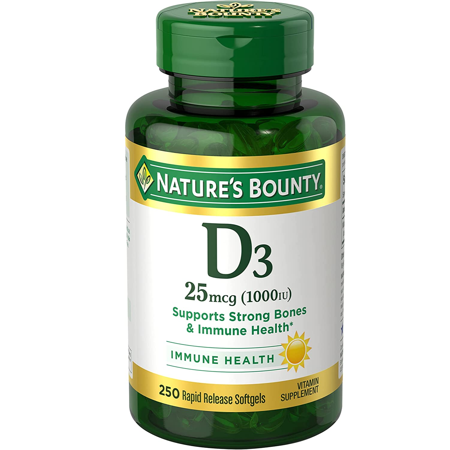 VITAMINA D3 1000 UI 250 CAPSULAS BLANDAS NATURE'S BOUNTY
