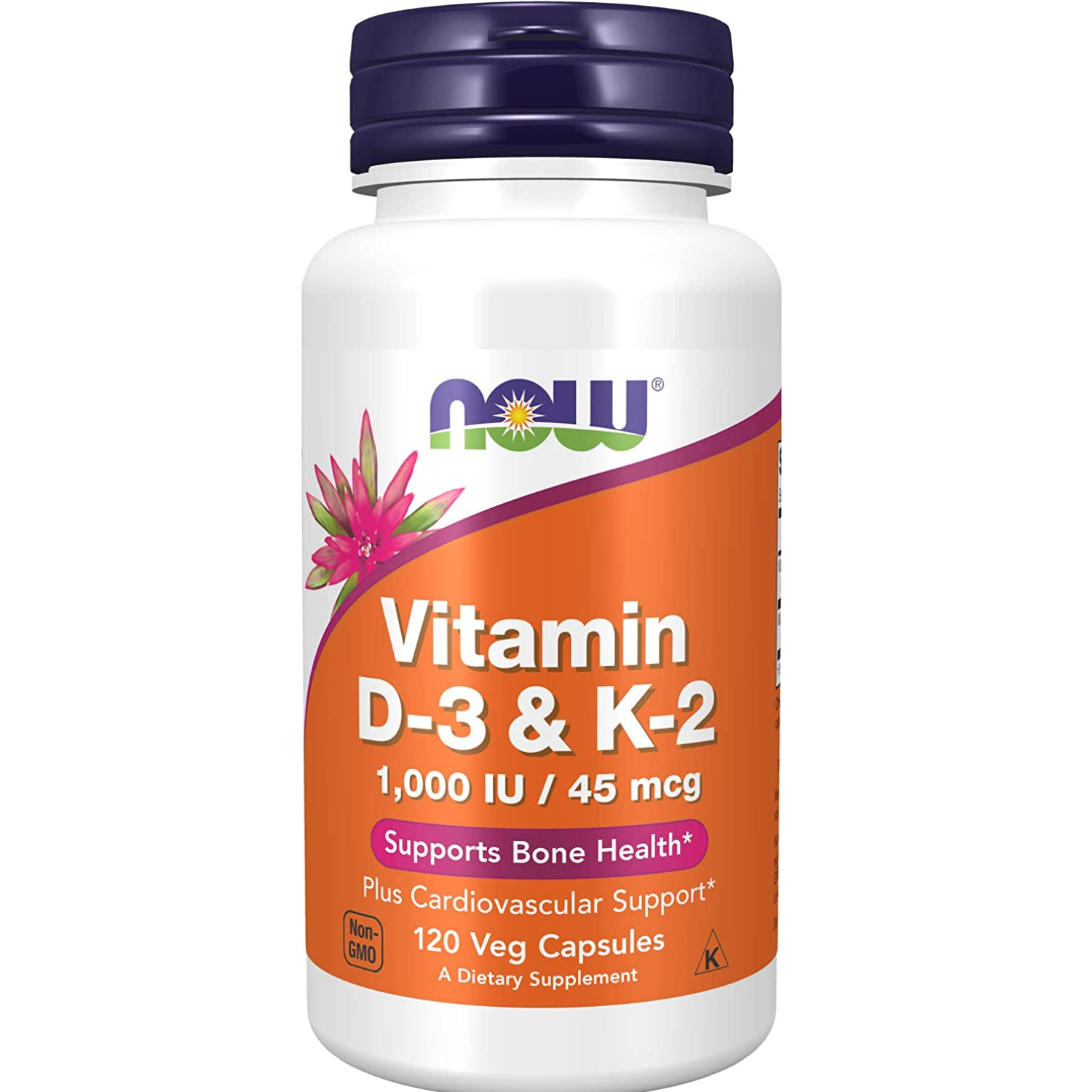 VITAMINA D3 K2 1,000 IU 120 CAPSULAS NOW