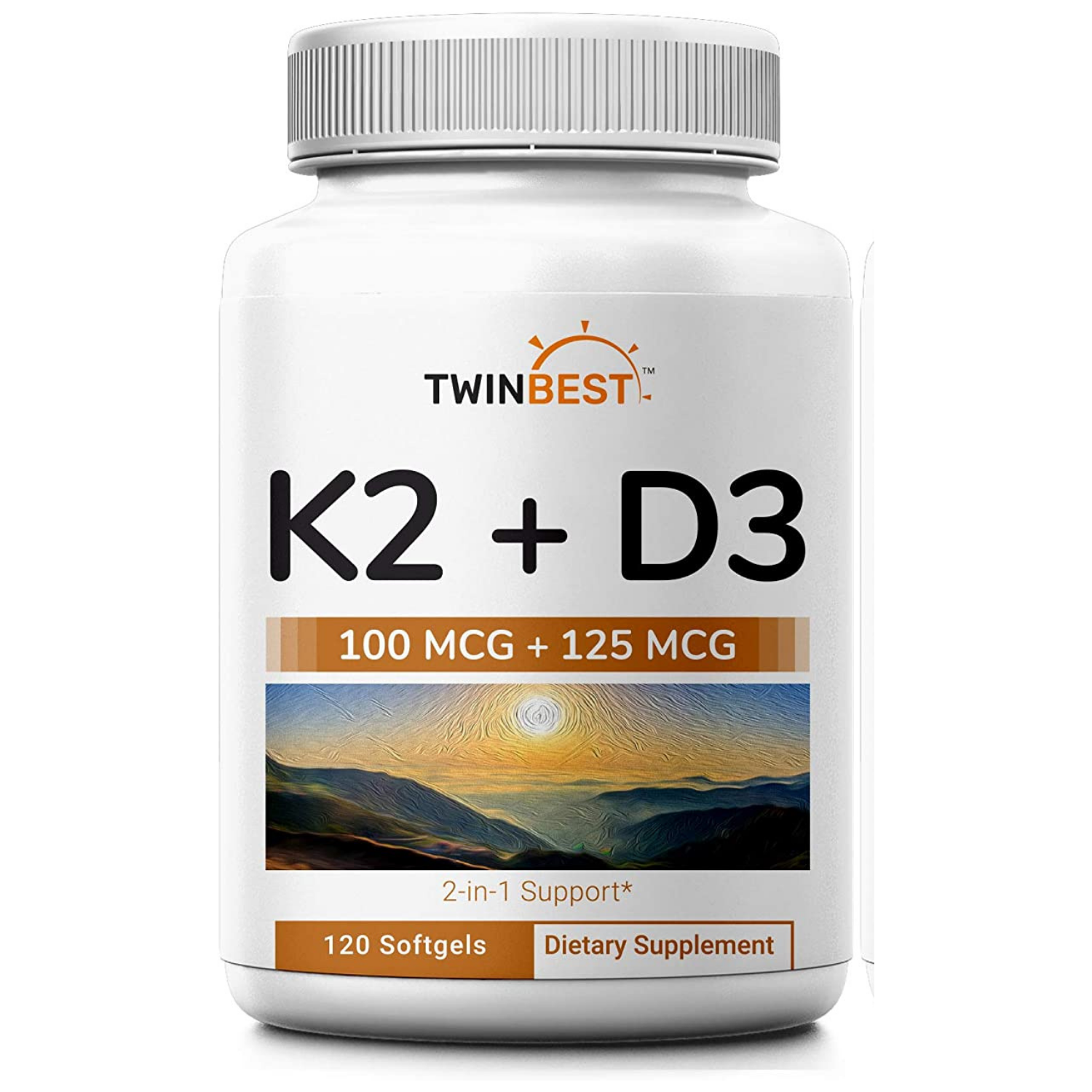VITAMINA K2 + D3 225 MCG 120 CAPSULAS BLANDAS TWINBEST