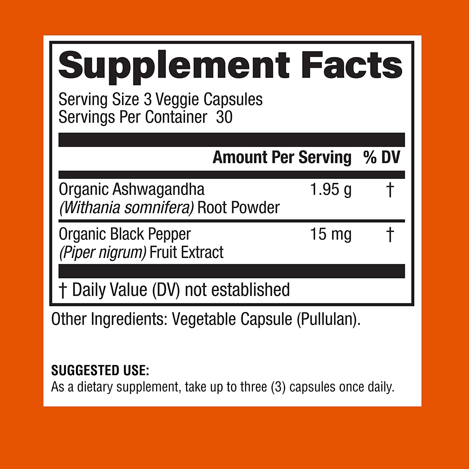 ASHWAGANDHA PLUS 1950 MG + PIMIENTA NEGRA 15 MG 90 CAPSULAS VEGANO PHYSCIAN'S CHOISE