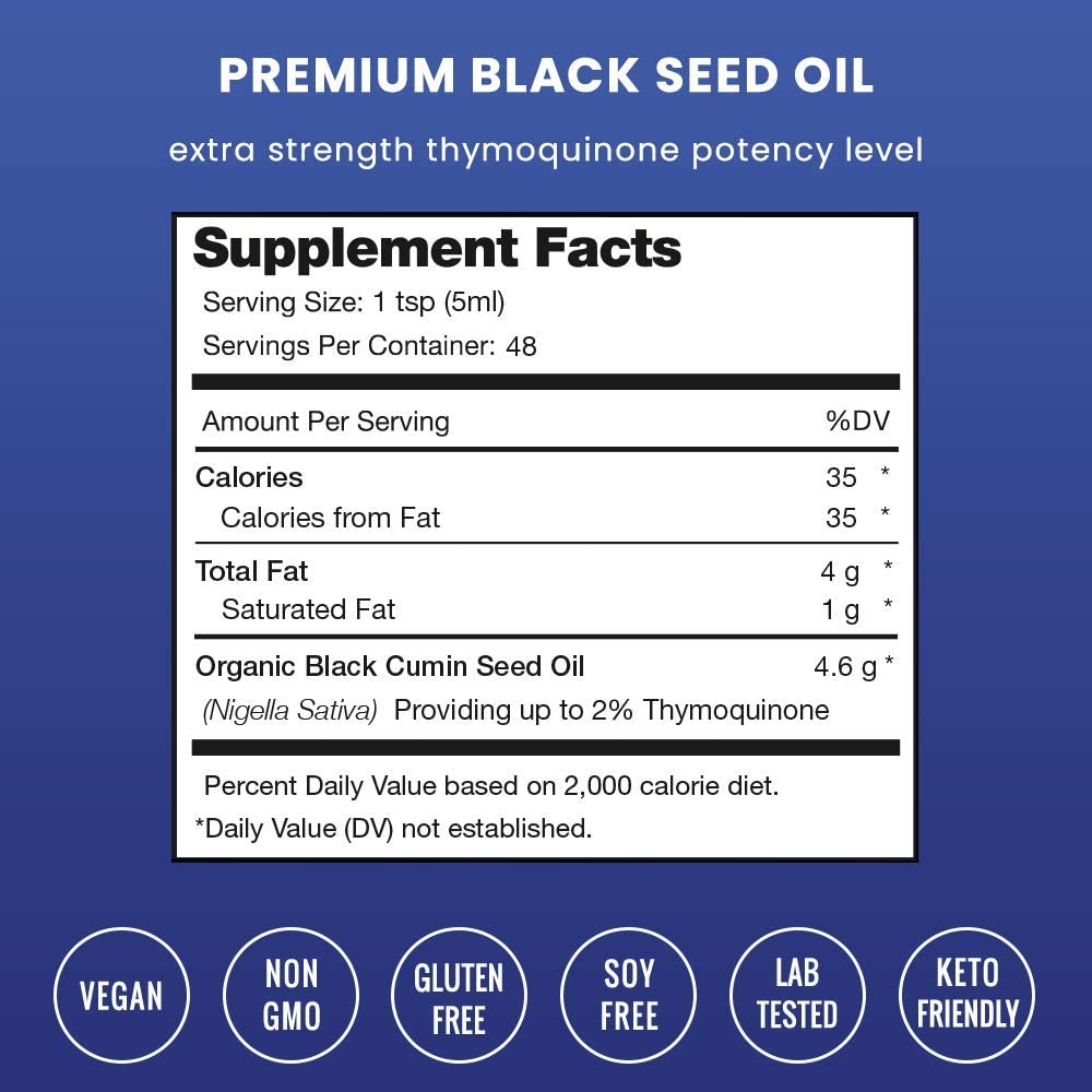 ACEITE DE SEMILLA NEGRA 100% PURO 240 ML SIN GMO VEGANO NUTRA CHAMPS BLACK SEED OIL