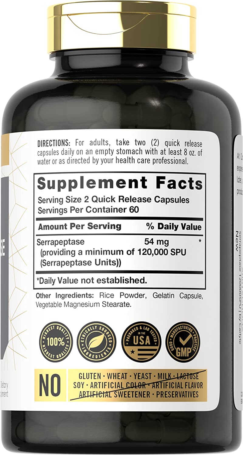 SERRAPEPTASA CARLYLE 120000 SPU 120 CAPSULAS