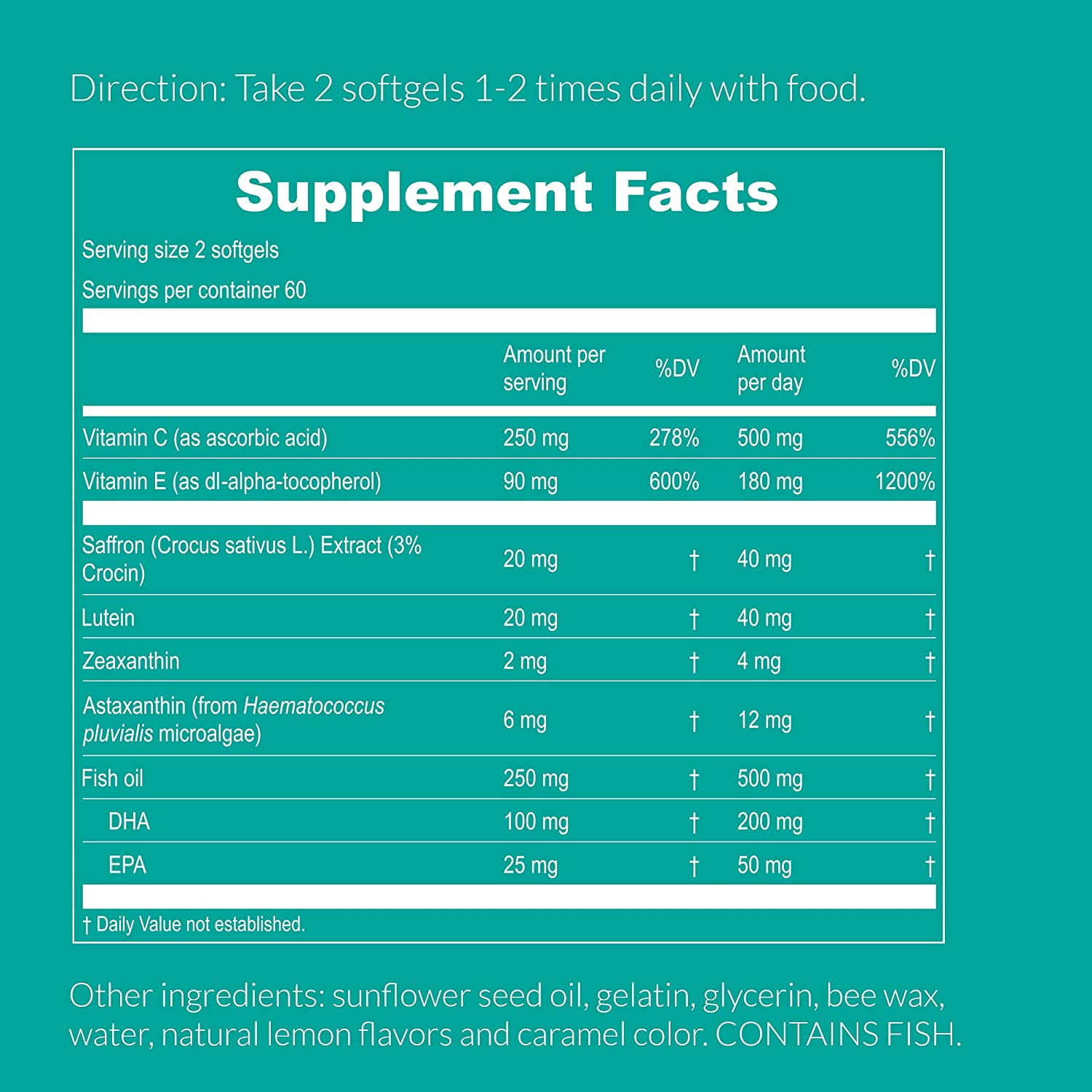 AREDS 2 PLUS 763 MG + VITAMINA C + VITAMINA E 120 CAPSULAS BLANDAS UPNOURISH