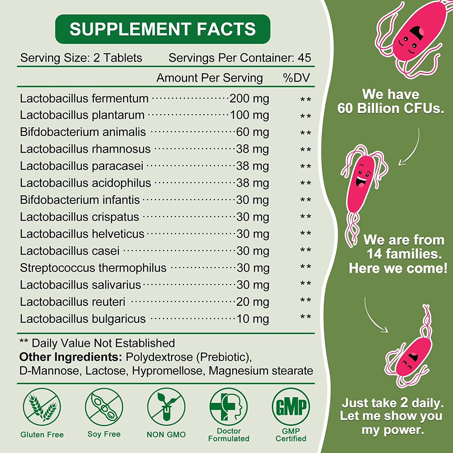 PROBIOTICOS 14 CEPAS 60 BILLONES CFU 90 CAPSULAS SIN GMO NATURE TARGET