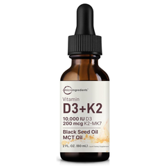 D3 K2 10000 IU 200 MCG CON BLACK SEED OIL Y MTC OIL  MICROINGREDIENTS 60 ML NO GMO